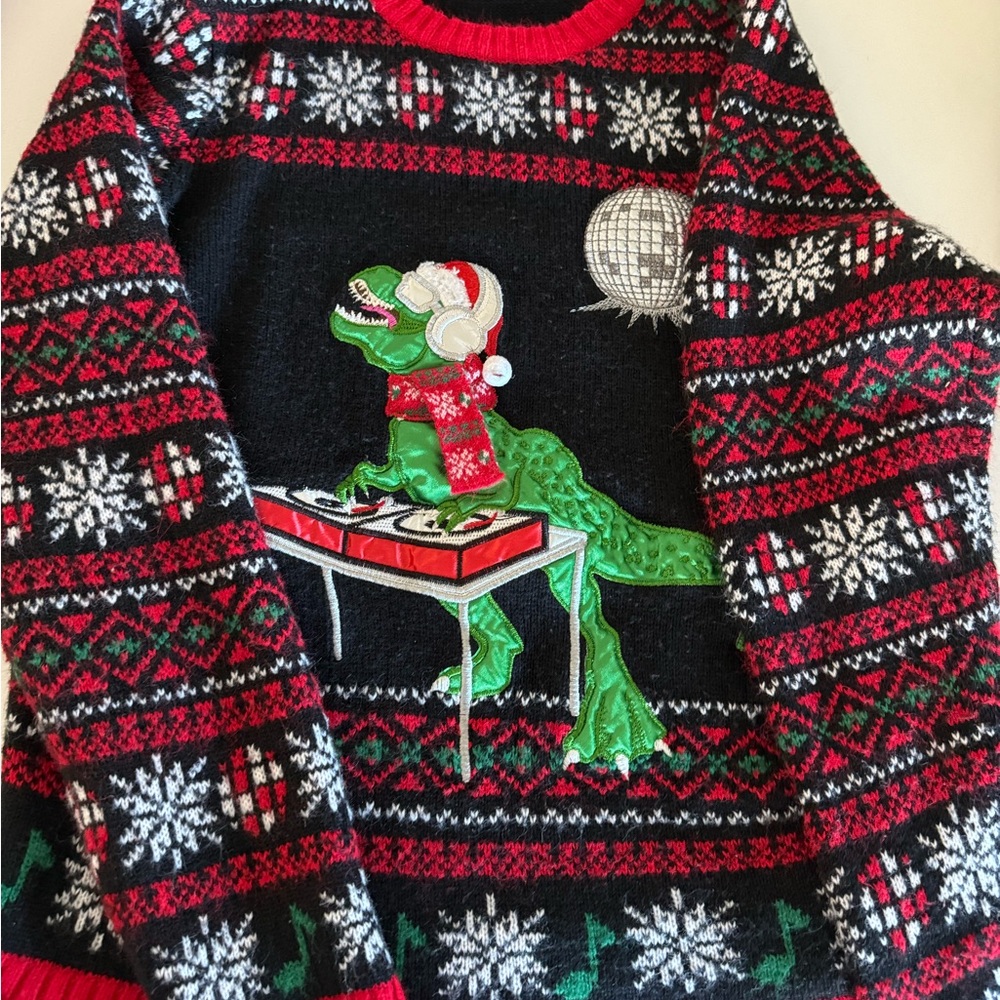 Holiday Time Red and Black Sweater